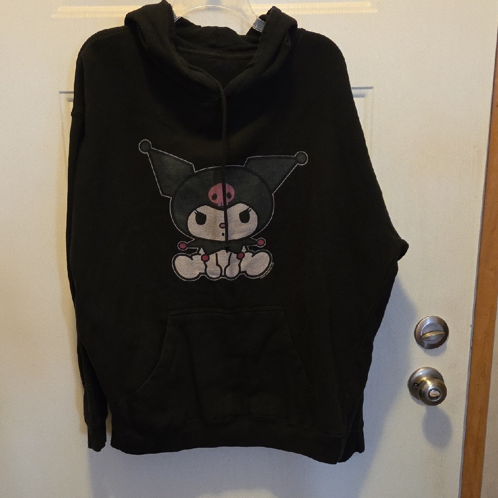 Sanrio Black Kuromi Graphic Hoodie Sweatshirt